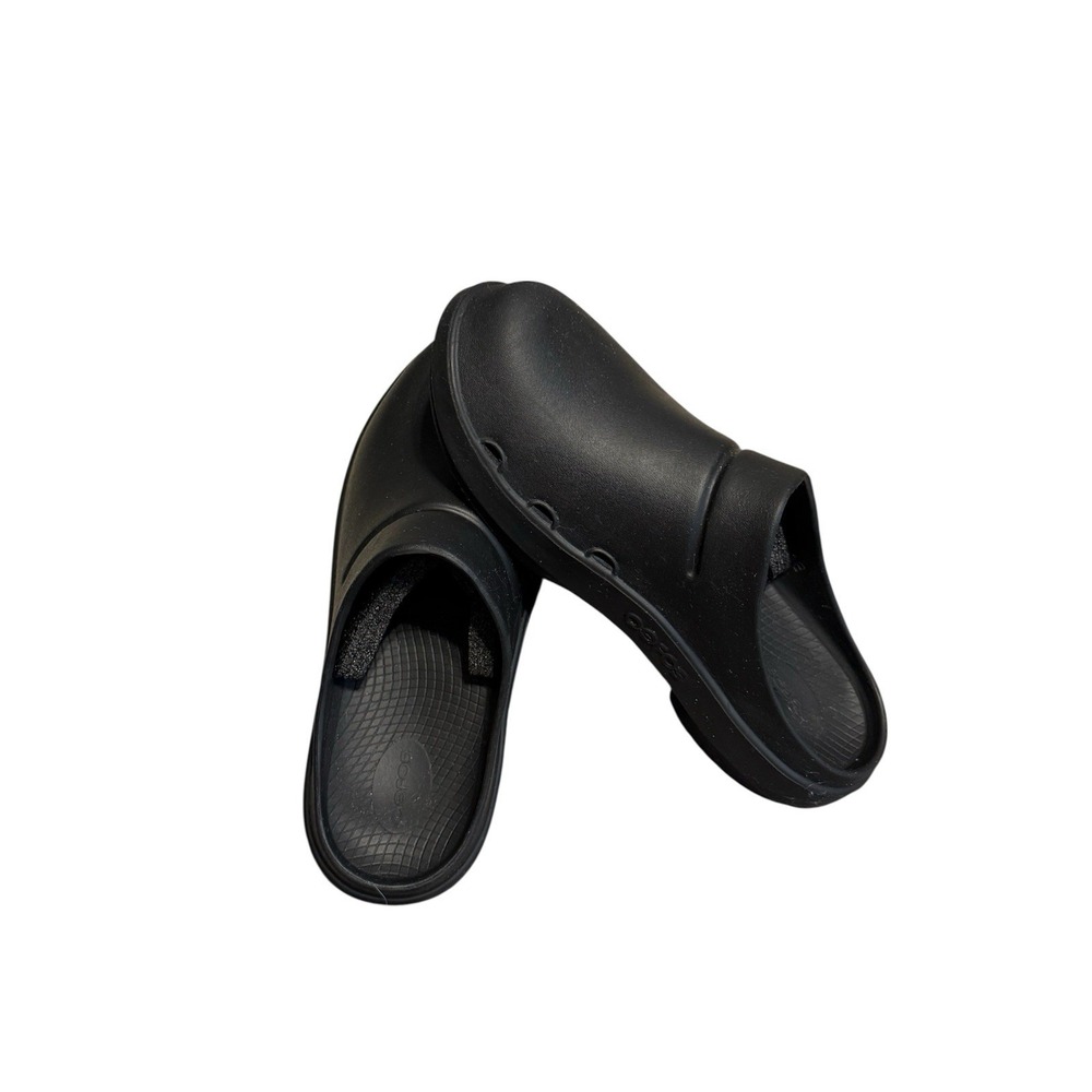 Oofos OOcloogs Black Clogs Recovery Shoes Slip Ons Mens Size 10/Womens 12 New - Picture 2 of 4